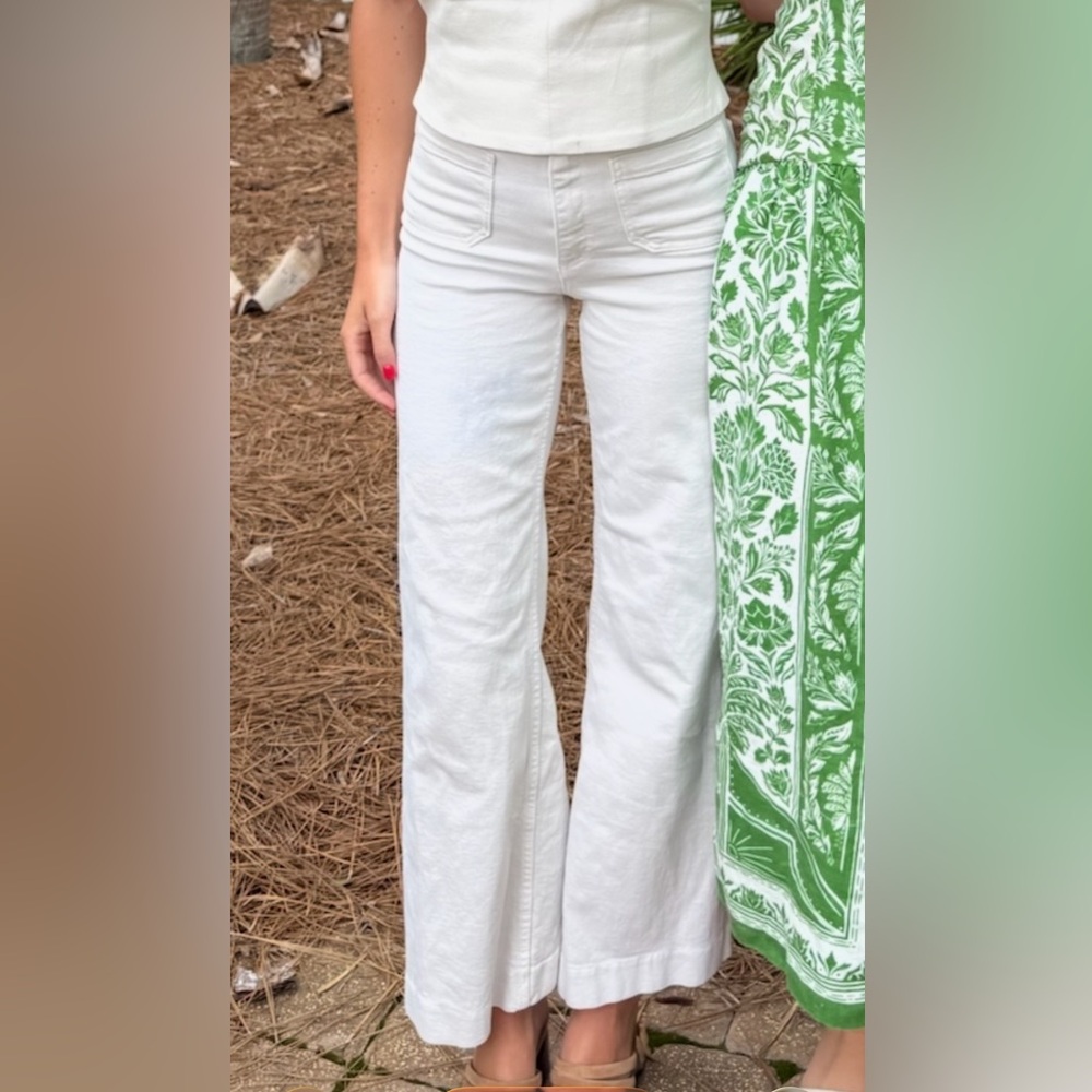 Zara White Boot Cut Pants